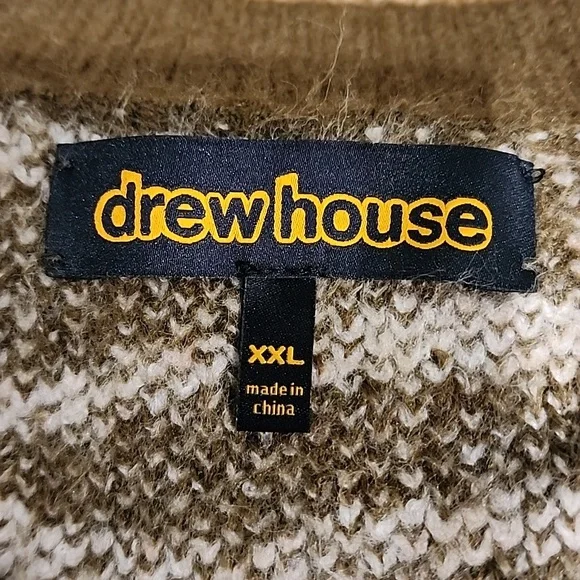 Drew House Justin Bieber Sketch Mascot Squiggle Cardigan - SZ XXL - Picture 6 of 8